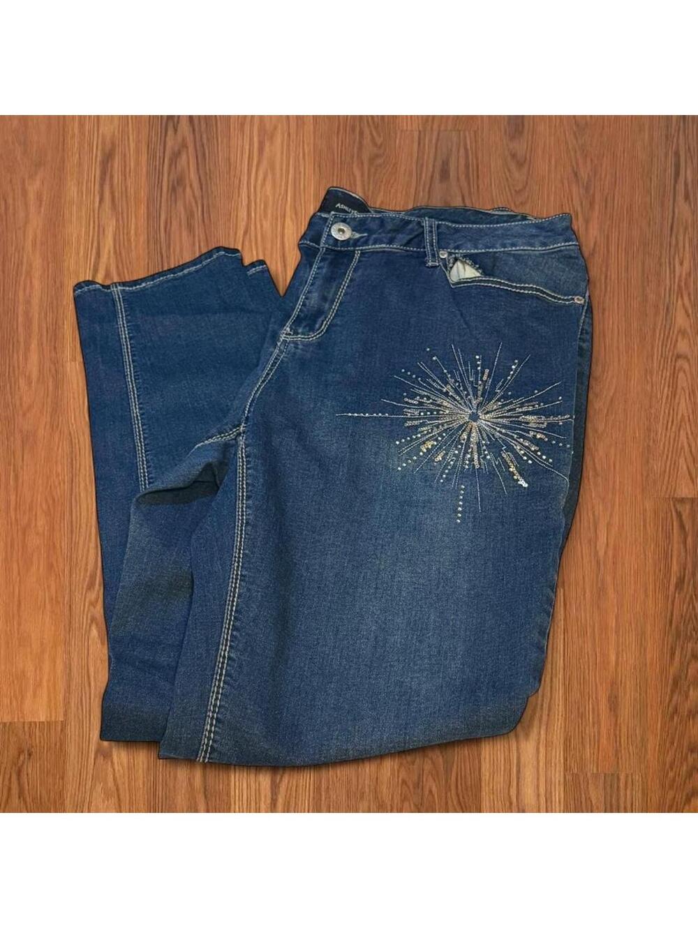 Ashley Stewart Women's Blue and Navy Jeans